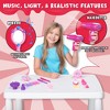 SYNCFUN 17Pcs Girls Beauty Salon Toy Set, Pretend Play Doll Hair Stylist Toy Kit for Kids Toddler, Fashion Cutting Makeup Party Favors, Birthday Gift - 2 of 4
