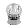 KTMBDW Patio Swivel Chair with Rattan and Comfy Cushions, Modern Round Wicker Chair with Iron Frame for Living Room, Patio - 4 of 4