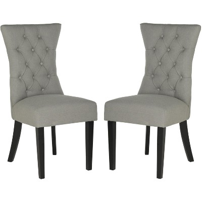 Columbo 21" H Tufted Side Chair (Set of 2) - MCR4719 - Granite - Safavieh Couture