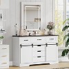 Jojoka 6 Drawers Dresser for Bedroom,Farmhouse Modern Dressers with Sliding Barn Doors for Bedroom - 4 of 4