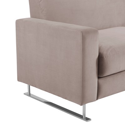 Baylie Mid-Century Reclining Sofa in Plush Black Velvet