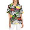 HAPPY BAY Hawaiian Shirts Womens Casual Summer Beach Blouse Shirt Luau Party Colorful Short Sleeve Vacation Dress Shirts T Shirt - 4 of 4