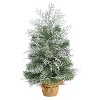 2ft. Winter Frosted Artificial Christmas Tree with 35 LED Lights in Burlap Base – Petite Holiday X-Mas Accent - 3 of 4