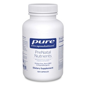 Pure Encapsulations PreNatal Nutrients - For Pregnancy & Lactation - With Folate, Choline & Iron - Gluten Free & Non-GMO - 1 of 4