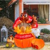 Joyfy 6 ft Thanksgiving Inflatable Turkey with LED Light Up, Blow Up Turkey for Thanksgiving Autumn Family Party  Yard Garden Inflatable Decoration - 2 of 4