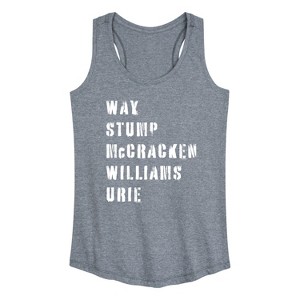 Women's - Instant Message - Emo Band List Graphic Racerback Tank - 1 of 4