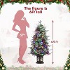 4.5 FT  Premium Snow Flocked Artificial Christmas Tree, Mini Xmas Pine Tree for Christmas Decoration,Yard,Home,Office - 4 of 4