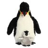 Aurora Medium Emperor Penguin with Baby Wild Life Playful Stuffed Animal White 12" - 2 of 4