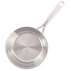 Gibson Home Babish Stainless Steel 3.5qt Triply Professional Grade Sauce Pan: 10.75" Diameter, Smooth Surface Compatible - 3 of 4