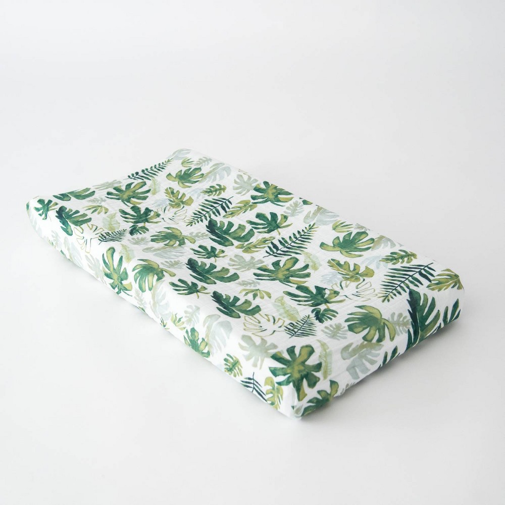 Photos - Changing Table Little Unicorn Cotton Muslin Changing Pad Cover - Tropical Leaf