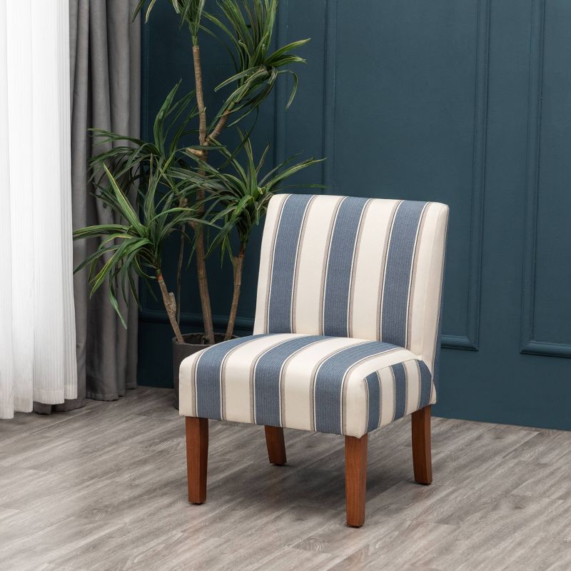 Armless Slipper Accent Chair Striped - WOVENBYRD, 1 of 11