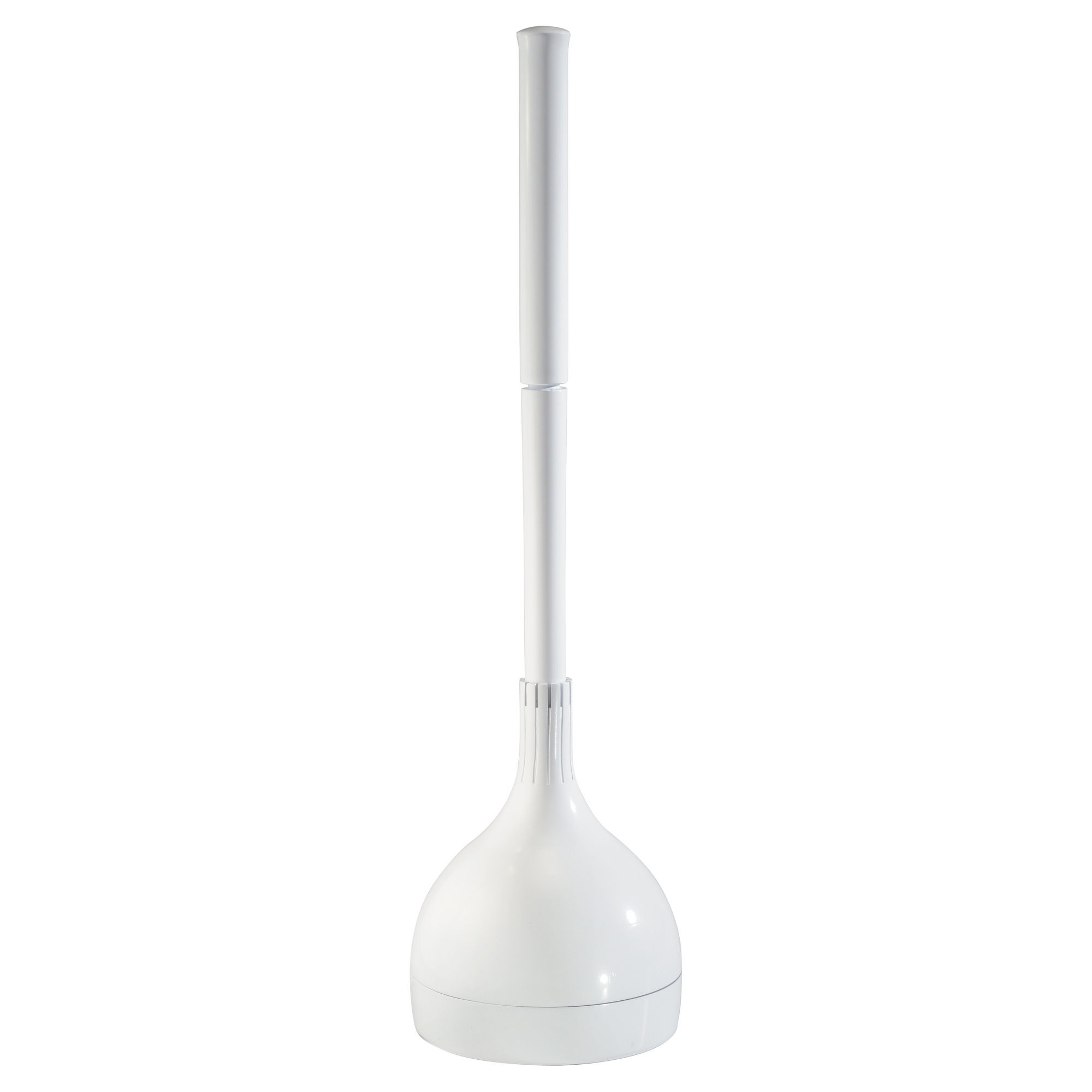 iDESIGN Una Plunger and Storage White: Rubber Material, 21.5" Height, 5.75" Depth