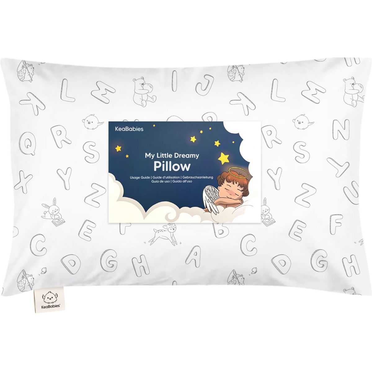 KeaBabies Toddler Pillow with Pillowcase, 13X18 Soft Organic Cotton Toddler Pillows for Sleeping, Kids Travel Pillow Age 2-5