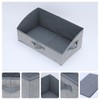 Unique Bargains Collapsible Trapezoidal Storage Bin with Handles for Shelves Closet 1 Pack - 2 of 4