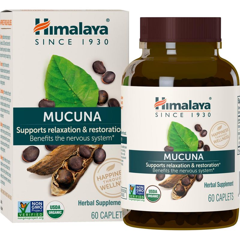 Himalaya Organic Mucuna Pruriens Powder for Calm & Relaxation 60 Count,2 Month Supply, 1 of 5