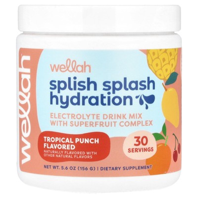 Wellah Splish Splash Hydration, Tropical Punch, 5.6 oz (156 g)