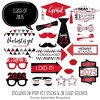 Big Dot of Happiness Red 2025 Graduation Party Photo Booth Props Kit - 20 Count - 2 of 4