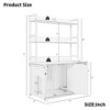 Cat Litter Box Enclosure with Shelves and Doors, 52'' Litter Box Enclosure Furniture for Most Litter Box, Hidden Kitty Litter Box Cabinet - 2 of 4
