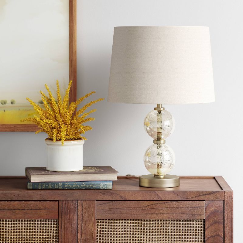 Stacked Glass Ball Table Lamp Base Brass - Threshold™, 2 of 9