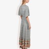 Anna-Kaci Women's Bohemian V-Neck Maxi Dress Floral Print Short Sleeves - 3 of 4
