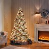 Yaheetech 6Ft/7.5Ft Pre-Lit Snow Flocked Christmas Tree with 400 White LED Lights - 2 of 4