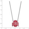 Black Bow Jewelry Sterling Silver Ohio State Buckeyes NCAA Necklace 18 Inch - 2 of 4