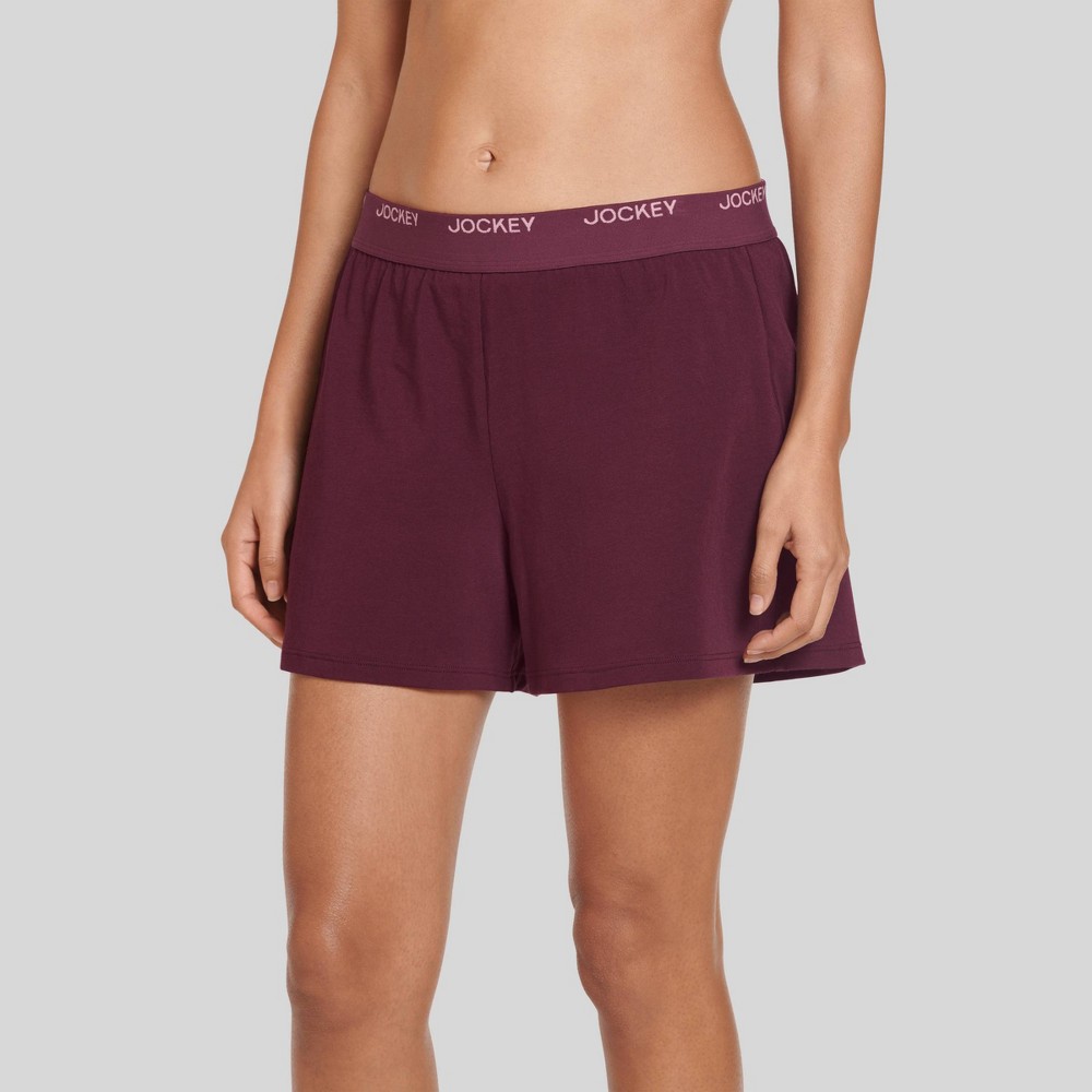 Photos - Other Textiles Jockey Generation™ Women's Period Pajama Shorts - Burgundy XS: Moisture Wicking, Water-Resistant, Cotton-Spandex Blend