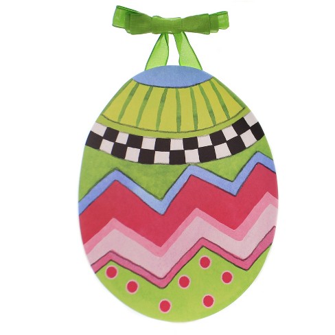 Home Garden 21 75 Egg Toss Door Decor Easter Stripes Polka Dots Magnet Works Ltd Decorative Door Danglers Target