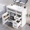 ORRD 36" Grey Bathroom Vanity with Ceramic Sink, 2 Tip-Out Drawers & Soft-Close Door Hinges for Modern Bathrooms - 2 of 4