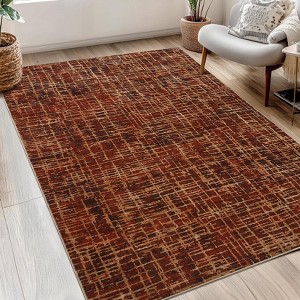 COZONY Abstract Area Rug, Machine Washable Low Pile Carpet with Non-Slip Backing for Living Room, Bedroom, Office - 1 of 4