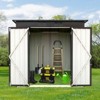 GDFStudio Virginia Modern 6ft x 4ft Outdoor Metal Storage Shed with Two Integrated Punched Vents - 2 of 4