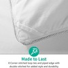 APSMILE 90 x 106 Inch King Sized Fluffy Lightweight All Season Feathers Down Geometric Quilted Cotton Cooling Bed Comforter, White - 2 of 4