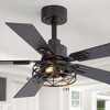 Airsurfer 42" Modern Ceiling Fan in Brushed White Gold with Remote, Reversible Quiet Motor & Light Memory Function - 2 of 4