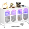 Aheaplus 47'' W Sideboard Buffet Cabinet with Power Outlet and LED Light - 2 of 4