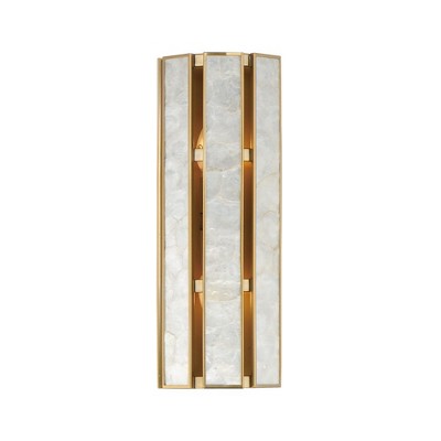 Maxim Lighting Miramar 2 - Light Wall Light in  Capiz/Natural Aged Brass