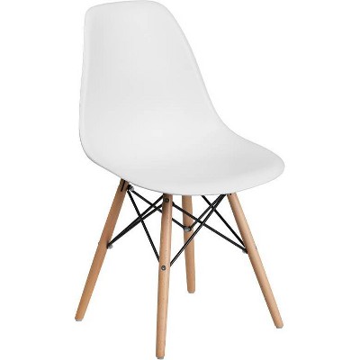 Elon Series Plastic Chair with Wooden Legs  - Riverstone Furniture Collection