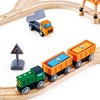 Hape: Crossing & Crane Set - 32pc Wooden Train Cargo Railroad Yard,Ages 3+ - 4 of 4