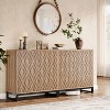 Tribesigns Sideboard Buffet Cabinet with Storage, 57.5" Farmhouse Coffee Bar Cabinet with 4 Doors & Shelves for Dining Room Kitchen - 2 of 4
