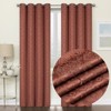 Kate Aurora Regency Collection Raised Jacquard Damask Grommet Top Curtains - 2 of 4