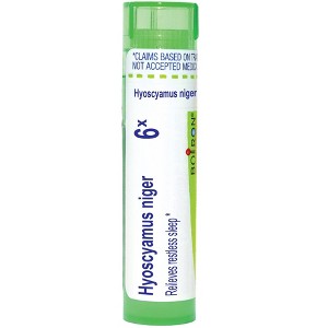 Hyoscyamus Niger 6X by Boiron Homeopathic Single Medicine For Stress & Sleep  -  80 Pellet - 1 of 3