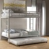 NicBex Twin Over Twin Metal Bunk Bed with Trundle and 2 Ladders for Kids,Girls,Boys - 2 of 4