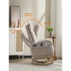 35.43"Modern Accent Rocking Chair Rocking Chair with Solid Wood Legs - 4 of 4