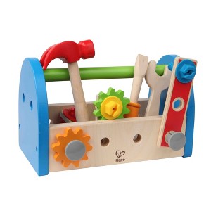 Hape Fix It Kid's Wooden Tool Box Play Set W/ Accessories - 1 of 4