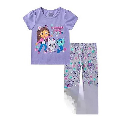 DREAMWORKS GABBY'S DOLLHOUSE Girls Short Sleeve T-Shirt and Legging Pants Set for Toddlers to Big Kids