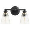Quorum Lighting Dunbar 2-Light Noir Glass Wall Mount - 3 of 3