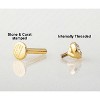 Jewelry Avalanche Unisex 14K Gold Bezel Set 3mm Moissanite Labret Studs, Monroe, Lip Ring, 16G - 4 of 4