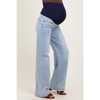 Pinkblush Light Blue Washed Wide Leg Maternity Jeans - 4 of 4