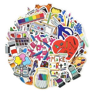 Wrapables Waterproof Vinyl Stickers for Water Bottles, Laptop, Phones, Skateboards, Decals for Teens, 110pcs, Art Supplies - 1 of 4