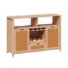 EROMMY Bay Isle Home™ Bar Cabinet With 2 Rattan Doors, Wine Racks And Drawers For Dining Room And Living Room - 2 of 4
