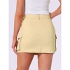 INSPIRE CHIC Women's Cotton Cargo Pockets Stretch Denim Mini Skirt - 3 of 4